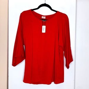 Soma Red Metal Bar Tunic Blouse